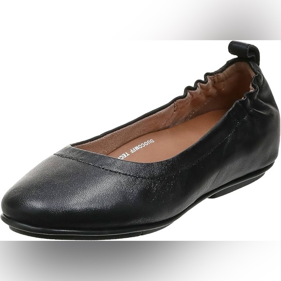 FitFlop Allegro Comfy And Cute Black Leather Ballet Flats Women's Size 6.5 - Picture 1 of 10